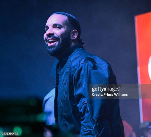 Drake performs during Wicked Featuring 21 Savage at Forbes Arena at Morehouse College on October 19, 2022 in Atlanta, Georgia.