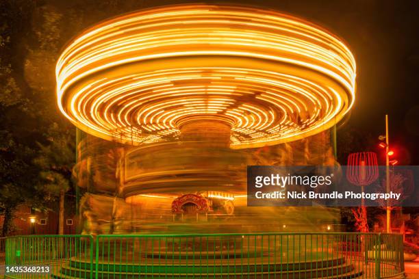 merry-go-round, aarhus, denmark. - copenhagen christmas market stock pictures, royalty-free photos & images