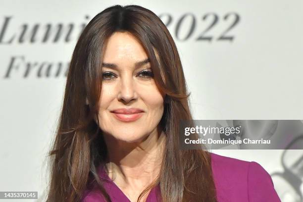 Monica Bellucci attends the Lumiere Award ceremony during the 14th Film Festival Lumiere on October 21, 2022 in Lyon, France.
