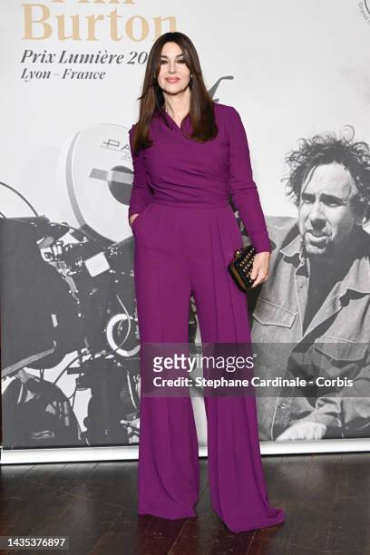 Monica Bellucci attends the Tim Burton Lumiere Award ceremony during the 14th Film Festival Lumiere on October 21, 2022 in Lyon, France.