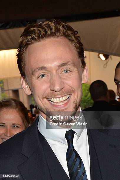 Actor Tom Hiddleston attends the "Marvel's The Avengers" Premiere during the 2012 Tribeca Film Festival at the Borough of Manhattan Community College...