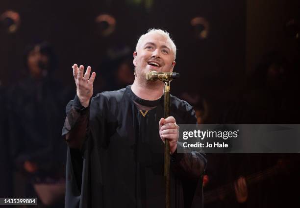 Sam Smith performs at Royal Albert Hall on October 21, 2022 in London, England.