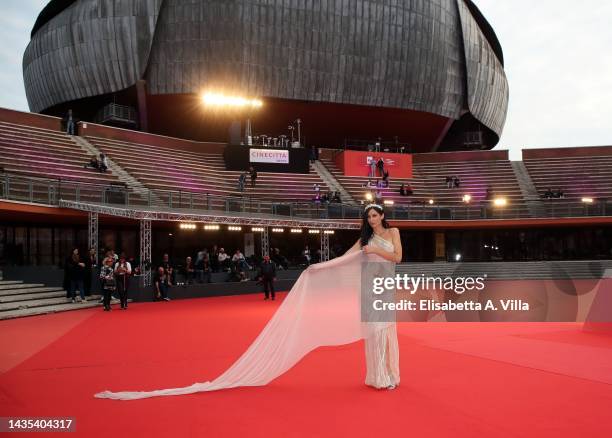 Model Regina Salpagarova attends the red carpet for "Ora Tocca A Noi - Storia Di Pio La Torre" during the 17th Rome Film Festival at Auditorium Parco...