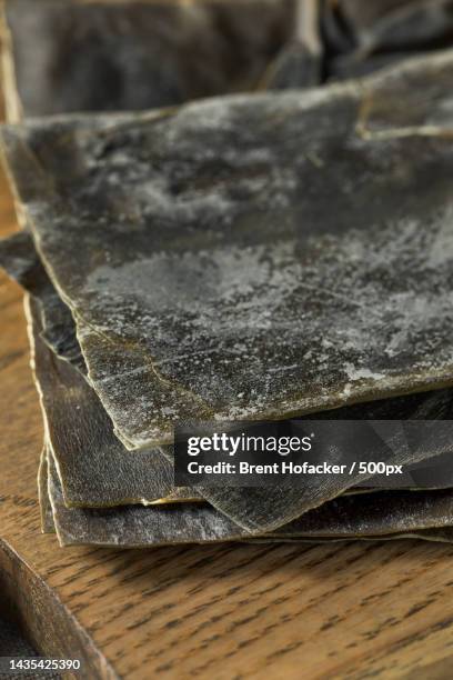 close-up of rocks on table - kombu stock pictures, royalty-free photos & images