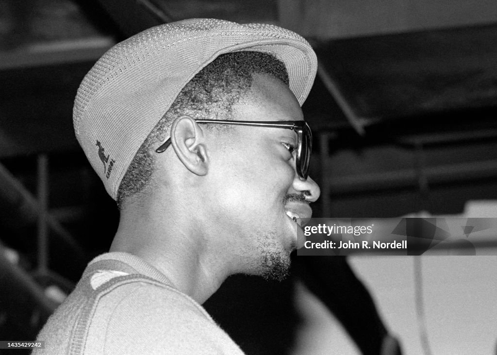 Slick Rapper English American rapper and record producer Slick Rick, smiles on ...