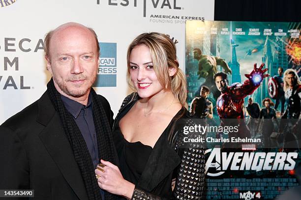 Filmmaker Paul Haggis and Elizabeth Beare attend "Marvel's The Avengers" premiere during the closing night of the 2012 Tribeca Film Festival at BMCC...