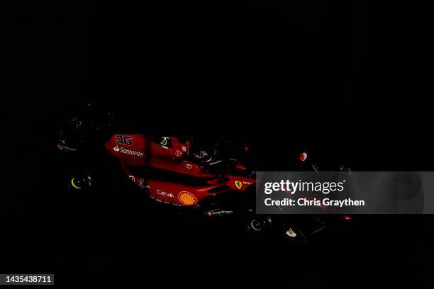 Charles Leclerc of Monaco driving the Ferrari F1-75 on track during practice ahead of the F1 Grand Prix of USA at Circuit of The Americas on October...