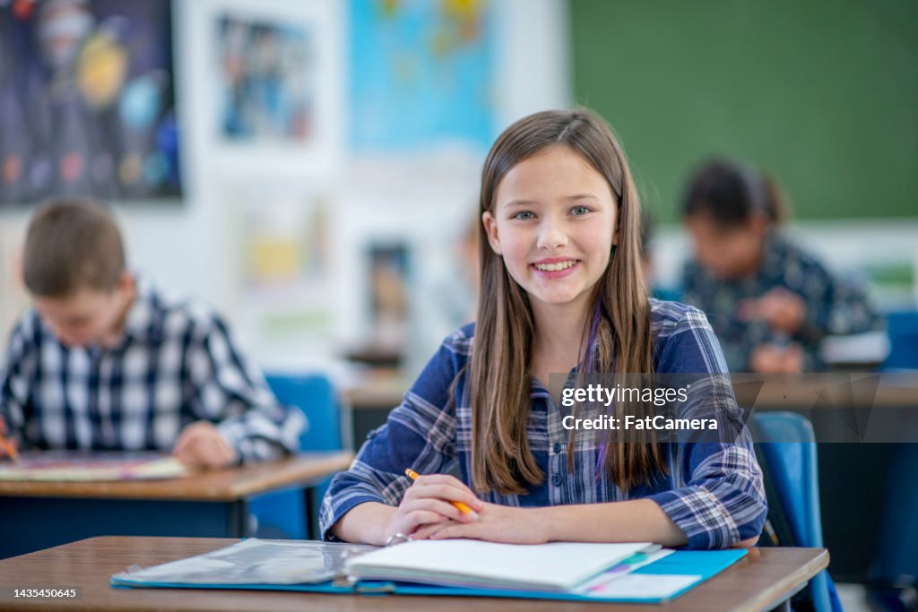 In Class Ework Elementary Student Working In Class High-Res Stock Photo - Getty Images