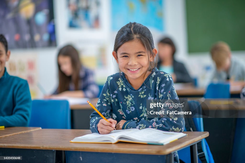 Asian Student in Class