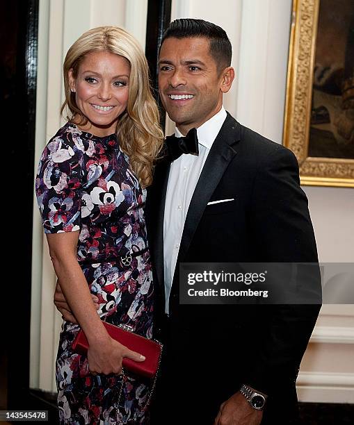 Kelly Ripa and Mark Consuelos attend the Bloomberg Vanity Fair White House Correspondents' Association dinner afterparty in Washington, D.C., U.S.,...