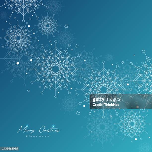 blue christmas snowflakes background - technology stock illustrations