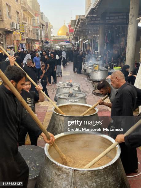 street food in najaf in arbaeen - najaf stock pictures, royalty-free photos & images