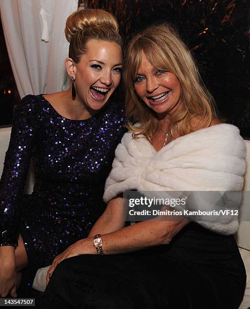 Kate Hudson and Goldie Hawn attend the Bloomberg & Vanity Fair cocktail reception following the 2012 White House Correspondents' Association Dinner...