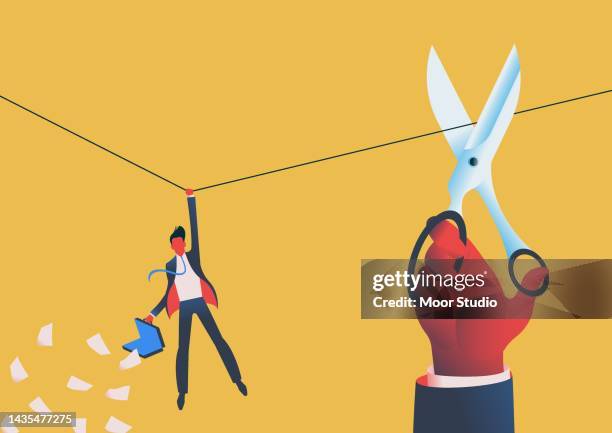 businessman holding a rope vector illustration - director cut stock illustrations