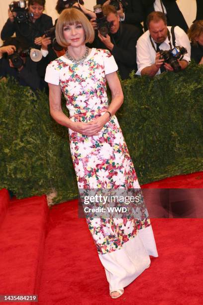 Anna Wintour attends the Metropolitan Museum of Art’s 2013 Costume Institute Gala featuring the opening of the exhibit Punk: Chaos to Couture.