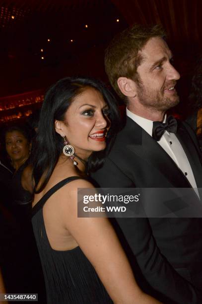 Donna D'Cruz and Gerard Butler attend the 2013 Met Costume Institute after party at the Standard Hotel's Boom Boom Room.