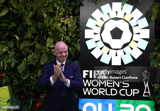 President, Gianni Infantino arrives for the FIFA Women's World Cup 2023 Final Tournament Draw at Aotea Centre on October 22, 2022 in Auckland, New...
