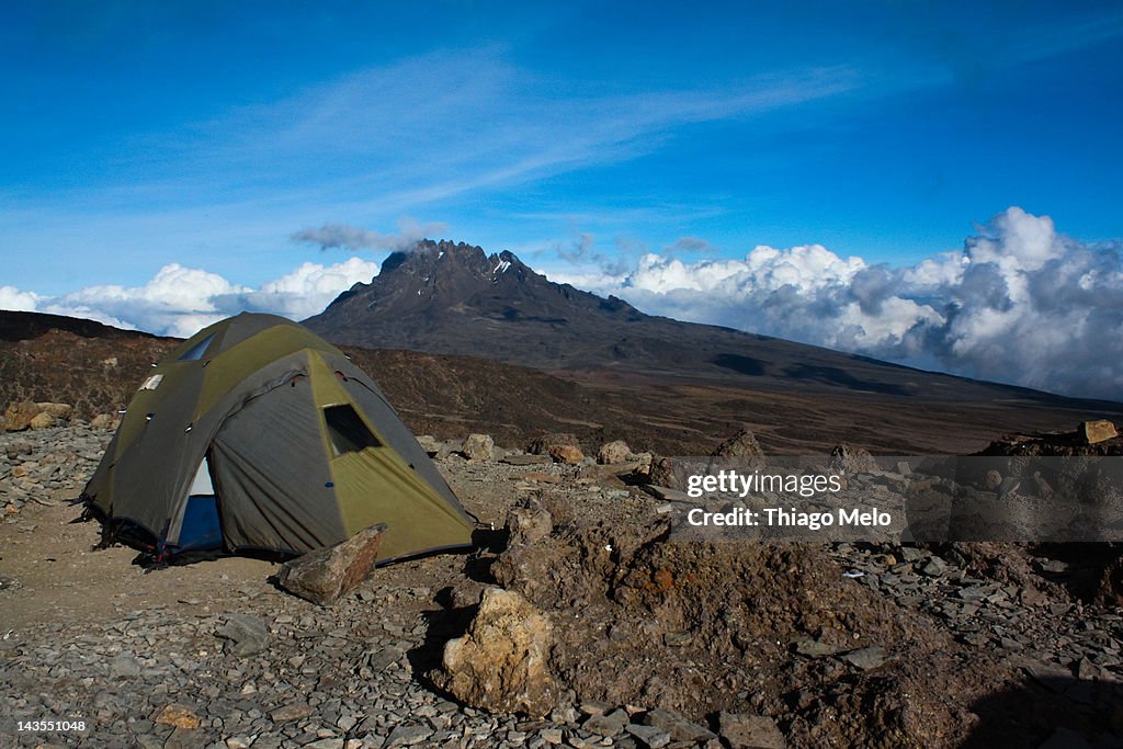 Tent in Kilimanjaro Mount