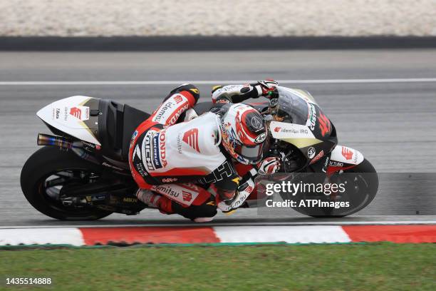 Tetsuta Nagashima of Japan and LCR Honda IDEMITSU rides during Free Practice ahead of MotoGP of Malaysia 2022 at Sepang circuit on October 21, 2022...