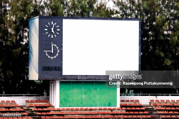 blank billboard in stadium - scoring stock pictures, royalty-free photos & images