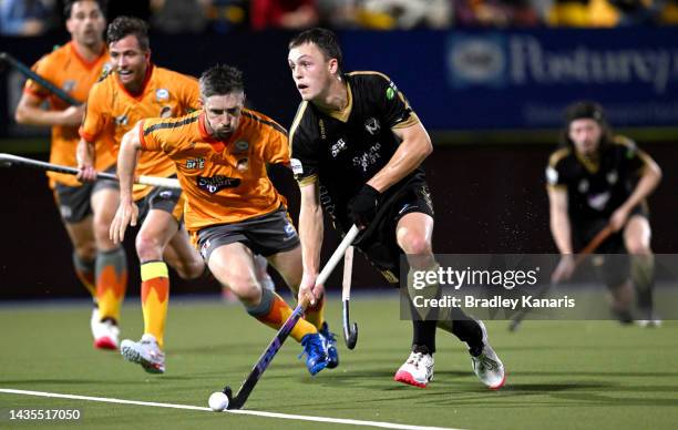 Josh Simmonds of Melbourne in action during the round four Hockey One League Men's match between Brisbane Blaze and Hockey Club Melbourne at...