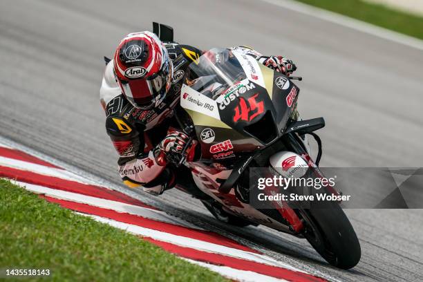 Tetsuta Nagashima of Japan and HRC Team rides during the qualifying session of the MotoGP PETRONAS Grand Prix of Malaysia at Sepang Circuit on...