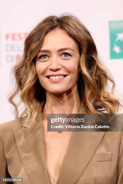 Francesca Cavallin attends the photocall for "Era Ora" during the 17th Rome Film Festival at Auditorium Parco Della Musica on October 22, 2022 in...