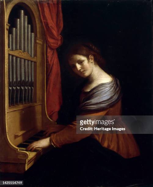Saint Cecilia, 1642. Found in the collection of the Musée du Louvre, Paris. Artist Guercino .