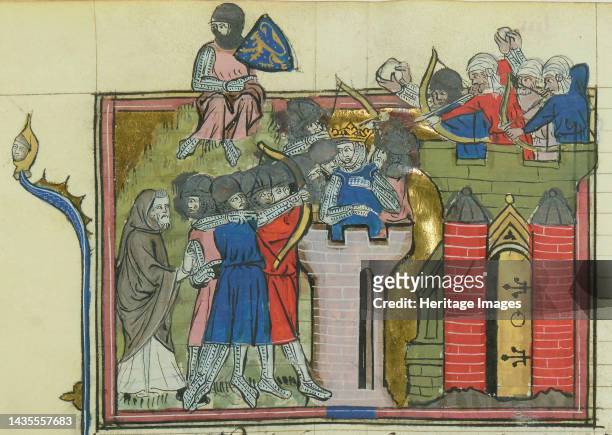 The Siege of Jerusalem 1337. Found in the collection of the Bibliothèque Nationale de France. Artist Maître de Fauvel .