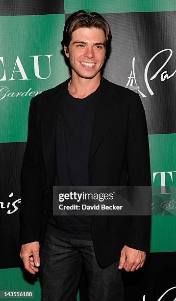 Matthew Lawrrence arrives at the Chateau Nightclub & Gardens at the Paris Las Vegas on April 28, 2012 in Las Vegas, Nevada.