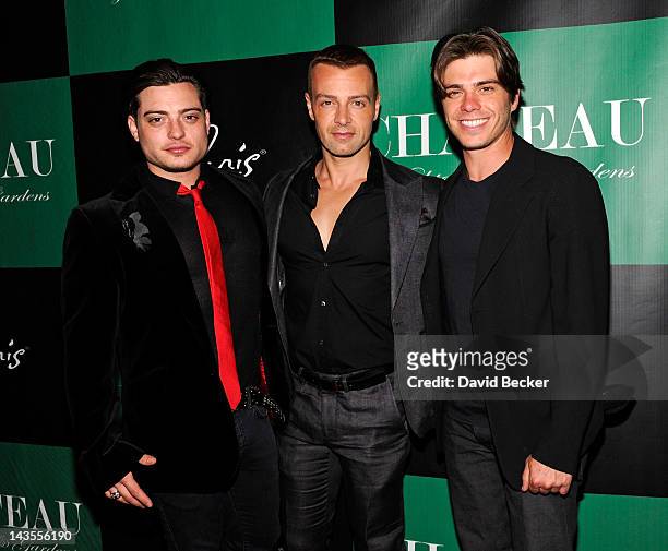 Actor Joey Lawrence arrives with his brothers, Andrew Lawrence and Matthew Lawrence, to celebrates his birthday at the Chateau Nightclub & Gardens at...