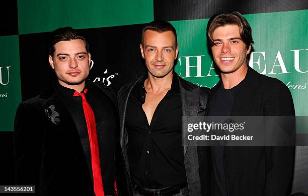 Actor Joey Lawrence arrives with his brothers, Andrew Lawrence and Matthew Lawrence, to celebrates his birthday at the Chateau Nightclub & Gardens at...