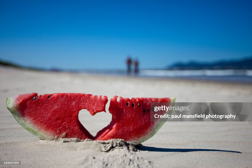 Heart shape in watermelon