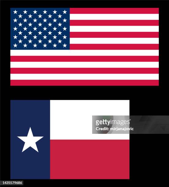 usa and texas  flag - texas state flag stock illustrations