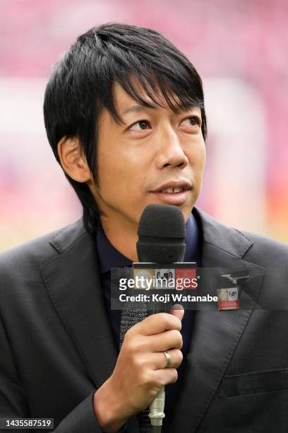 Kengo Nakamura looks on during the J.LEAGUE YBC Levain Cup final between Cerezo Osaka and Sanfrecce Hiroshima at National Stadium on October 22, 2022...