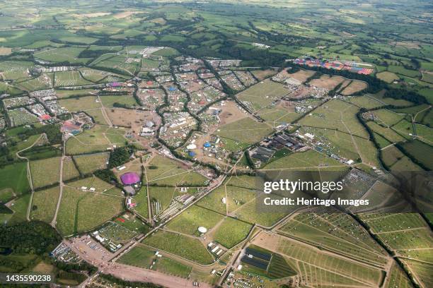 Glastonbury Festival 2019, 11 days after it had ended, Pilton, Somerset, 2019. Artist Damian Grady.