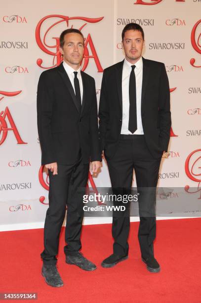 David Neville and Marcus Wainwright attend the Council of Fashion Designers of America's 2012 Fashion Awards at Lincoln Center's Alice Tully Hall.