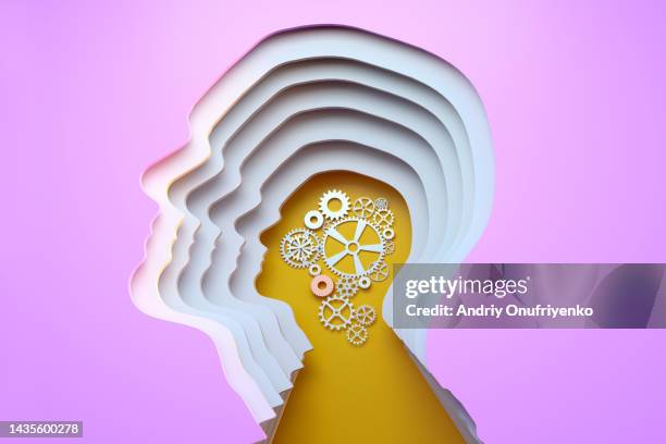 ai head - cyborg stockfoto's en -beelden