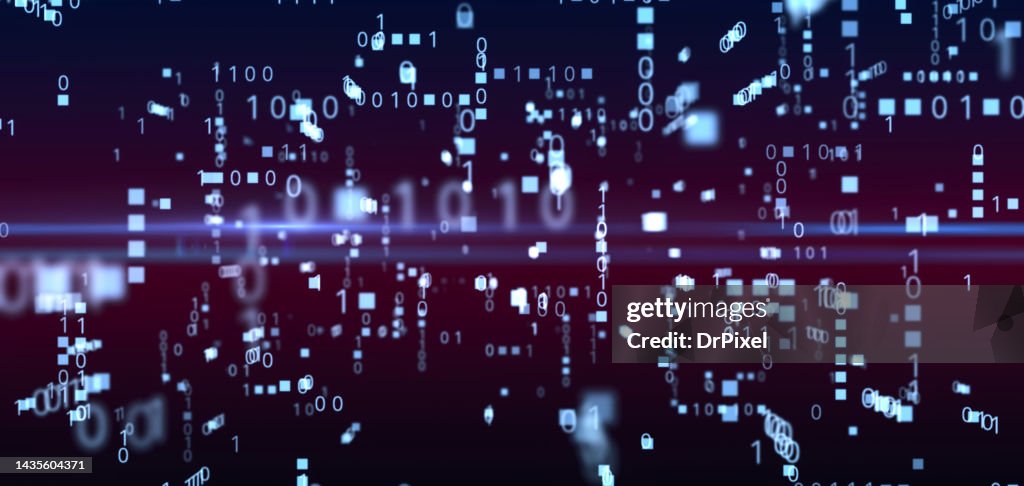 Technology Abstract Binary Code Background High-Res Stock Photo - Getty ...