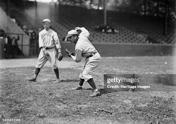 Bobby Wallace with Ball In Hand, St. Louis American League , 1913. Artist Harris & Ewing.