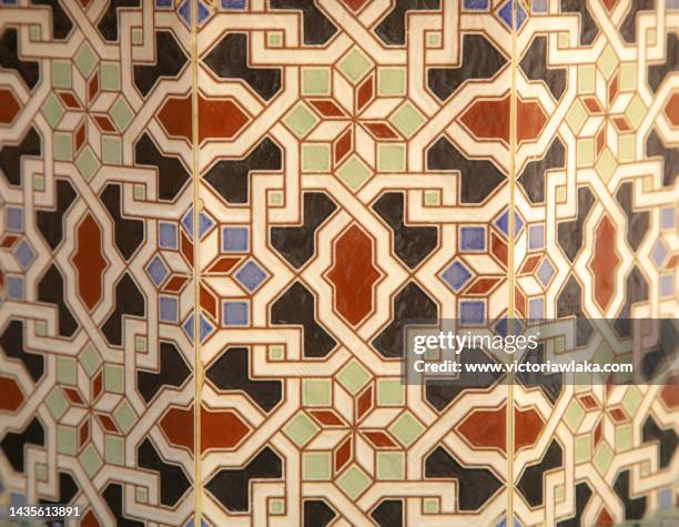 tiles with oriental pattern - egyptian patterns stock pictures, royalty-free photos & images