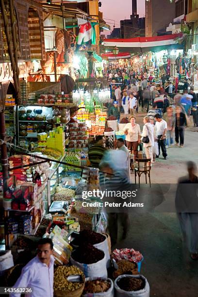 bazaar, khan al-khalili, islamic cairo, egypt - daily life in cairo stock pictures, royalty-free photos & images