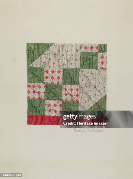 Calico Quilt , circa 1942. Artist Renee A. Monfalcone.