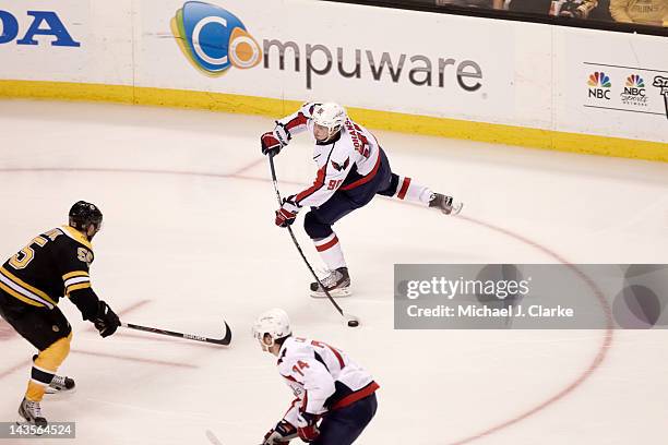 Washington Capitals Marcus Johansson in action vs Boston Bruins at TD Garden. Game 7. Boston, MA 4/25/2012 CREDIT: Michael J. Clarke