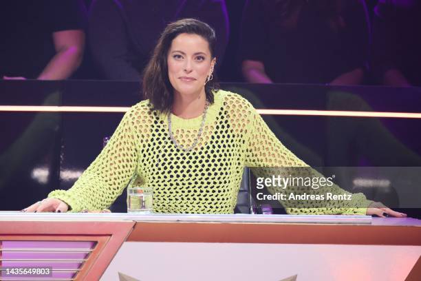 Stefanie Kloß attends the 4th show of "The Masked Singer" on October 22, 2022 in Cologne, Germany.