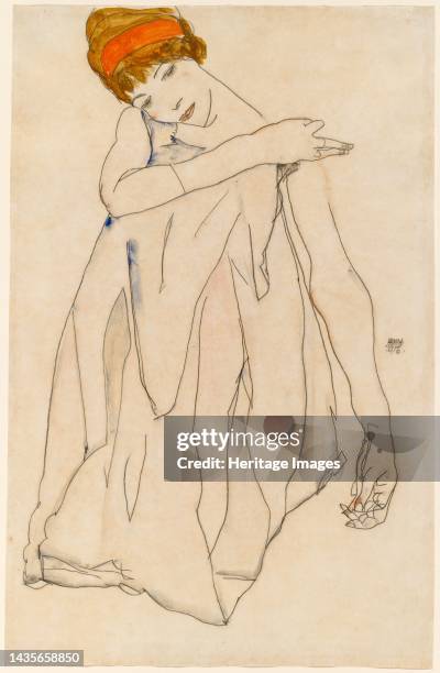 Dancer , 1913. Artist Egon Schiele.