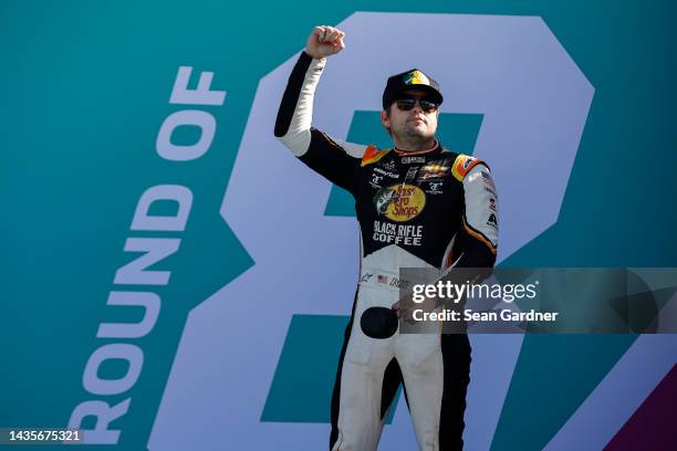 Noah Gragson, driver of the Bass Pro Shops/TrueTimber/BRCC Chevrolet, walks onstage during driver intros prior to the NASCAR Xfinity Series Contender...