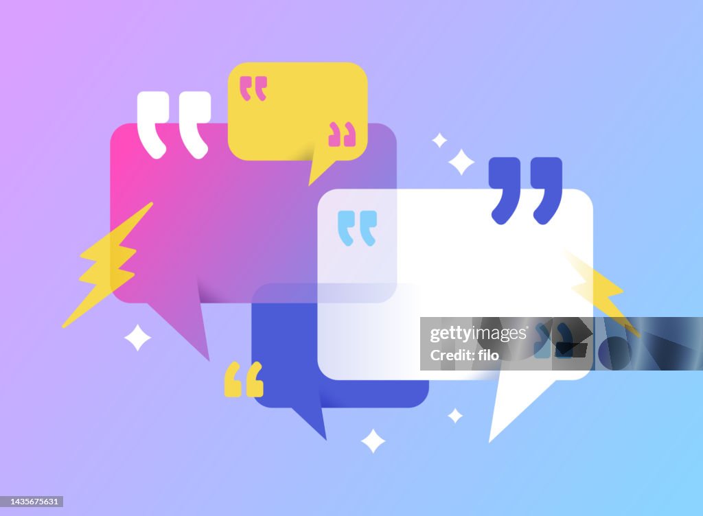 Talking Chatting Speech Bubble Quote Communication