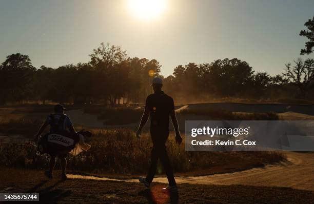 Cameron Davis of Australia walks on the 17th hole during the third round of the CJ Cup at Congaree Golf Club on October 22, 2022 in Ridgeland, South...