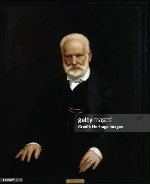 Portrait de Victor Hugo. Portrait of French author Victor Hugo, late 19th-early 20th century. Artist Aime Morot.